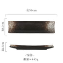 Axyaa Ceramic Sushi Boat Saury Plate - Rectangular Japanese Tableware