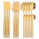 Axyaa 16-Piece Stainless Steel Cutlery Set Dinnerware Flatware Kitchen Tableware