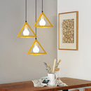 Iron Triangle Pendant Lamp by Axyaa: Modern Wrought Metal Chandelier for Kitchen & Restaurant