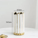 Axyaa Gilded Ceramic Vase for Flowers Desk Decoration - Nordic Home Decor