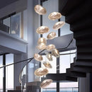 Axyaa Modern Glass LED Chandelier for Home Dining Room and Bar