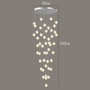 Axyaa Crystal Stair Chandelier: Modern LED Ceiling Lamp for Living Room