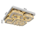Axyaa Stainless Steel Crystal Ceiling Light - Modern Minimalist, Luxurious High-End Living Room Light