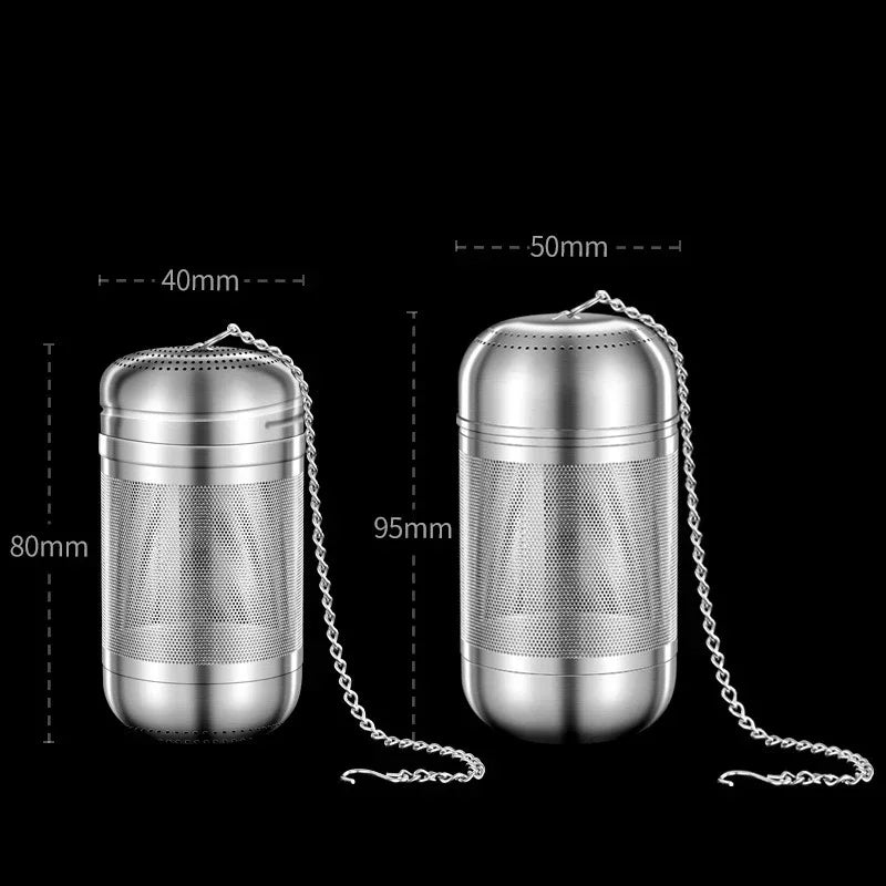 Stainless Steel Tea Infuser Seasoning Strainer Ball by Axyaa - Fine Mesh Teaware Kitchen Gadget