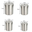 Axyaa Stainless Steel Sealed Tea Storage Jar with Buckle Lid