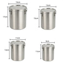 Stainless Steel Axyaa Sealed Tea & Grain Storage Jar with Buckle Lid