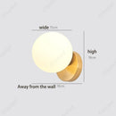 Axyaa Glass Ball LED Wall Lamp for Bedroom Study Living Room Corridor