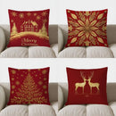 Axyaa Snowflake Christmas House Pillow Cover for Sofa Bedroom Car