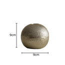 Axyaa Golden Hammer Ceramic Vase Round Flower Pots Aesthetic Room Decor