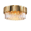 Axyaa Modern Circle LED Ceiling Chandelier, Aluminum Pendant Light for Living Room