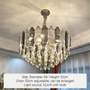 Axyaa Nordic Crystal LED Chandelier for Home Art Decor Lighting