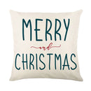 Christmas Decor Pillow Cover 18x18 in Linen Throw - Axyaa Home Decor
