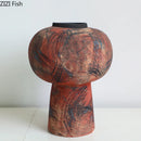 Axyaa Abstract Oil Style Ceramic Vase for Aesthetic Room Décor and Flower Arrangement