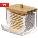 Axyaa Clear Cotton Swabs & Pads Holder Dispenser, Bathroom Organizer & Art Supplies Container