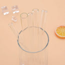 Axyaa Wide Glass Straw Set with Brush - 12mm High Borosilicate Bubble Tea Straw
