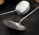 Axya Stainless Steel Chef Kitchen Utensil Set with Bamboo Spatula
