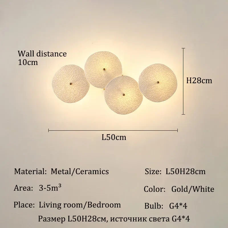 Axyaa Ceramic LED Wall Lamp: Modern French Luxury Design for Home Decor & Bedside Lighting