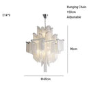 Axyaa Tassel Pendant Aluminum Chain Chandelier for Living Room Kitchen