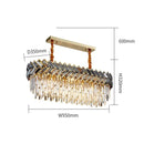 Axyaa Luxury Round Crystal Chandelier for Modern Living Room and Kitchen Island