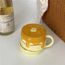 Axyaa Cartoon Cream Burger Ceramic Mug Breakfast Funny Children Coffee Cup