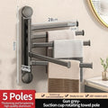 Axyaa Rotating Towel Rack: Multi-Pole Bathroom Storage Hanger