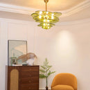 Axyaa Lotus Leaf Glass Pendant Light - Vintage French Style Statement Lighting