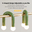 Axyaa Cream Style Chandelier: U-shaped Green LED Pendant Lamp for Living & Dining Areas