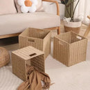 Axyaa Wicker Storage Basket for Picnics, Toys, and Clothes