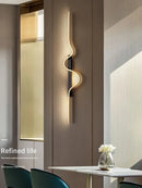 Axyaa Wave Strip Wall Lamp: Modern Minimalist Light Luxury for Bedroom, Living Room