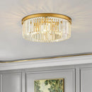 Axyaa Modern Crystal Ceiling Light Flush Mount for Living Room, Dining & Bedroom Decor