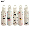 Axyaa Cartoon Cat Dog Pattern Vacuum Insulated Stainless Steel Water Bottle