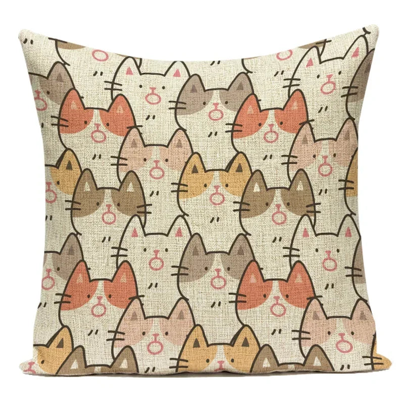 Axyaa Cartoon Pillow Cover: Cute Print Pillow Cover for Home, Bedroom, & Car
