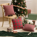 Axyaa Red Plaid Christmas Pillow Covers for Festive Home Decor