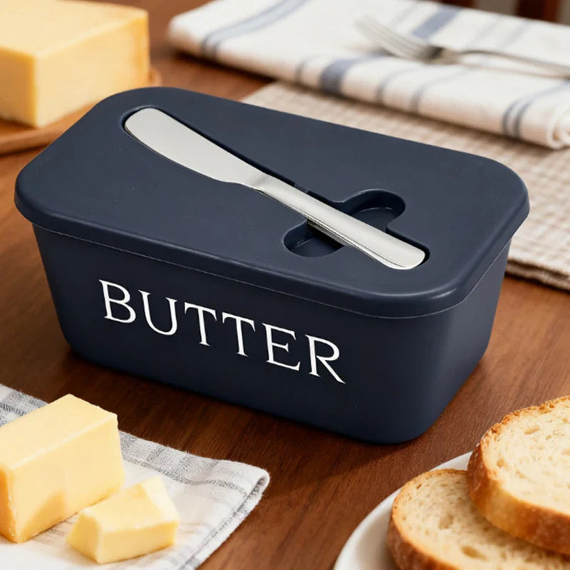 Axyaa Rectangular Cheese Box & Knife Set for Restaurant Kitchen