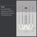 Axyaa Nordic Minimalist Luxury LED Pendant Light Gold Black Linear Design
