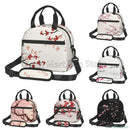 Axyaa Sakura Cherry Blossoms Insulated Lunch Bag: Reusable Thermal Cooler for Work, School, Picnic