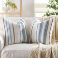 Axyaa Chenille Stripe Pillowcase Set for Home Sofa Decor