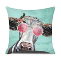 Axyaa Cartoon Animals Portrait Cushion Cover 45x45cm