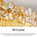 Axyaa Modern Crystal Tassel Chandelier Ceiling Pendant Lights