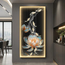 Luxury Lotus Flower Mural Wall Lamp by Axyaa