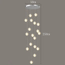 Axyaa Crystal Stair Chandelier: Modern LED Ceiling Lamp for Living Room