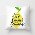 Lemon Pattern Summer Cushion Cover for Sofa Decor by Axyaa