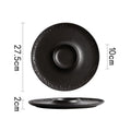 Axyaa Bead Edge Ceramic Dessert Plate for Molecular Cuisine and Sushi