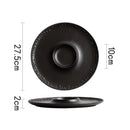 Axyaa Bead Edge Ceramic Dessert Plate for Molecular Cuisine and Sushi