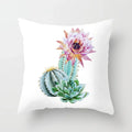 Tropical Cactus Succulent Plant Print Pillow Cover for Home Decor by Axyaa