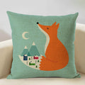 Axyaa Animal Linen Cushion Cover - Decorative Sofa Pillow - Home Decor - 45x45CM