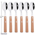 Axyaa Stainless Steel Silverware Set - 4/6/10Pcs Dinner Spoons Cutlery Kitchen Dinnerware