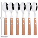 Axyaa Stainless Steel Silverware Set - 4/6/10Pcs Dinner Spoons Cutlery Kitchen Dinnerware