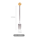 Axyaa Stainless Steel Cartoon Cutlery Set - Spoon Fork Dessert Ice Cream Coffee Cake Fork