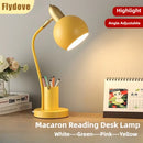 Axyaa Korean Style Desk Lamp with Pen Holder, Dimmable and Eye Protection